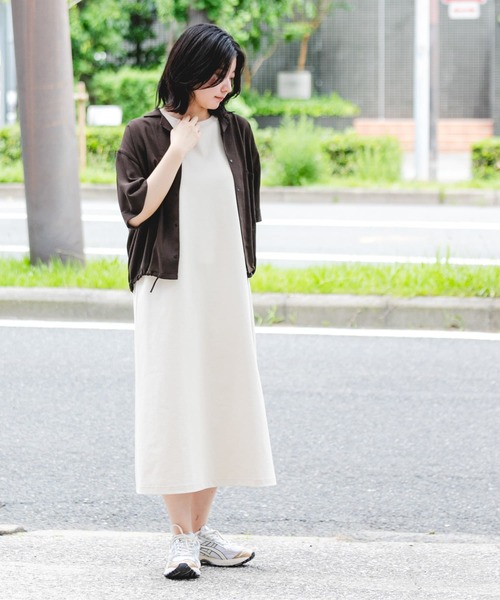 EKAL（エカル）の「『吸水速乾/UVカット』DRY OUT SLEEVLESS ONE-PIECE（ワンピース・レディース・ネイビー/チャコールグレー/アイボリー/ブラウン系その他・FREE）」の8枚目の写真