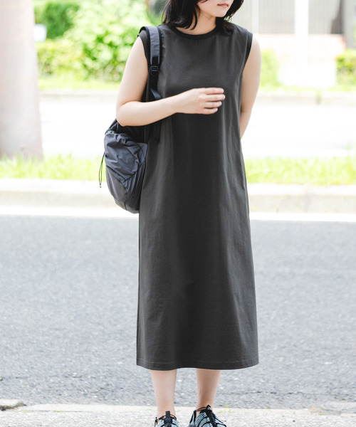 EKAL（エカル）の「『吸水速乾/UVカット』DRY OUT SLEEVLESS ONE-PIECE（ワンピース・レディース・ネイビー/チャコールグレー/アイボリー/ブラウン系その他・FREE）」の12枚目の写真