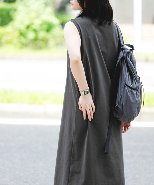 EKAL（エカル）の「『吸水速乾/UVカット』DRY OUT SLEEVLESS ONE-PIECE（ワンピース・レディース・ネイビー/チャコールグレー/アイボリー/ブラウン系その他・FREE）」の14枚目の写真