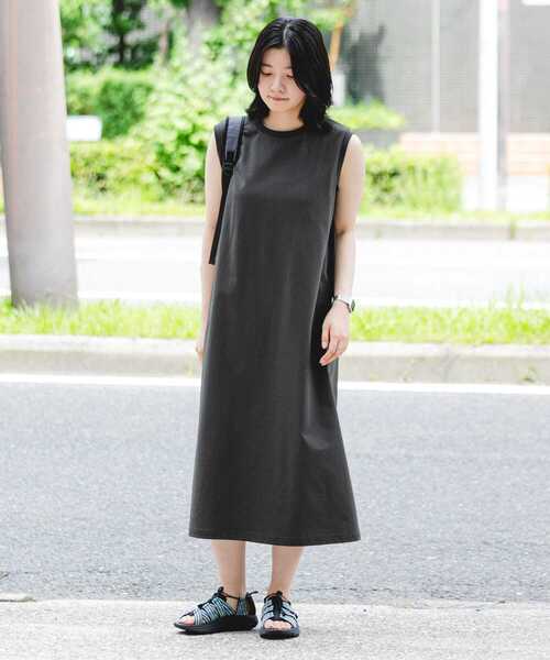 EKAL（エカル）の「『吸水速乾/UVカット』DRY OUT SLEEVLESS ONE-PIECE（ワンピース・レディース・ネイビー/チャコールグレー/アイボリー/ブラウン系その他・FREE）」の15枚目の写真