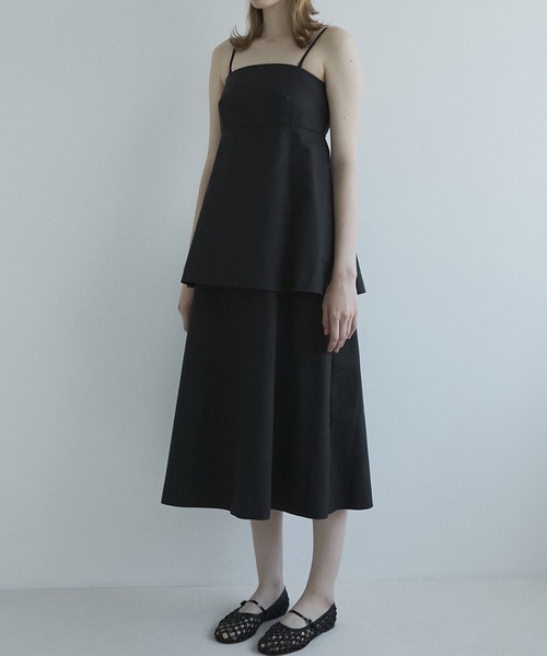 LE CIEL BLEU(ルシェルブルー)の「レイヤードビスチェドレス / Layered Bustier Dress(ワンピース・レディース・ブラック/ベージュ・38/36)」の6枚目の写真
