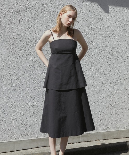TOZE Layered Flared Dress ワンピース BEIGE LAURENT TULLE LAYERED MAXI DRESS | CULT MIA | 21Six