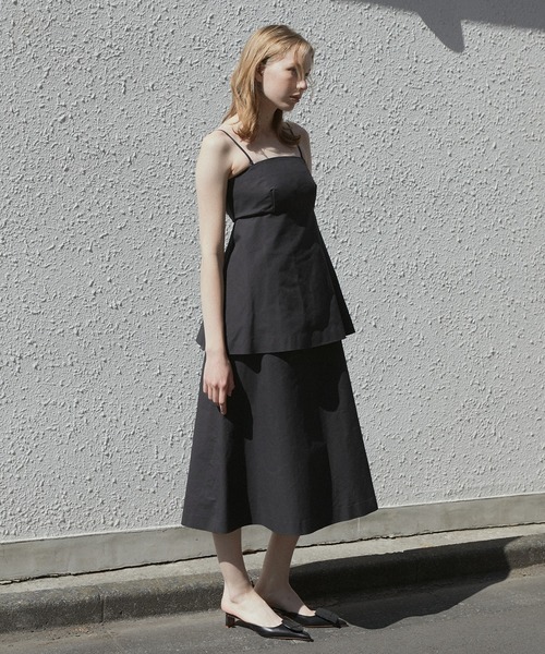 LE CIEL BLEU(ルシェルブルー)の「レイヤードビスチェドレス / Layered Bustier Dress(ワンピース・レディース・ブラック/ベージュ・38/36)」の3枚目の写真