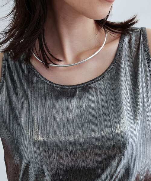 GALLEST（ギャレスト）の「【再入荷】箔プリントタンクトップ（タンクトップ・レディース・シルバー/ホワイト・38）」の9枚目の写真