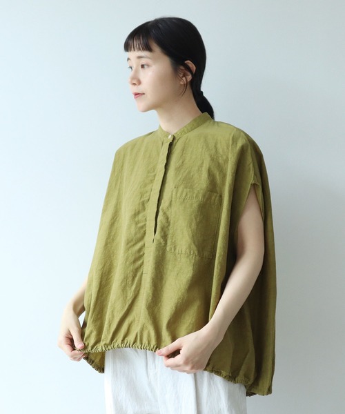 bulle de savon - ★今季、新品未着用★ yuni △強撚フランス綾oversized ブラウス △プロダクトダイ コクーンブラウス（シャツ/ブラウス）｜yuni