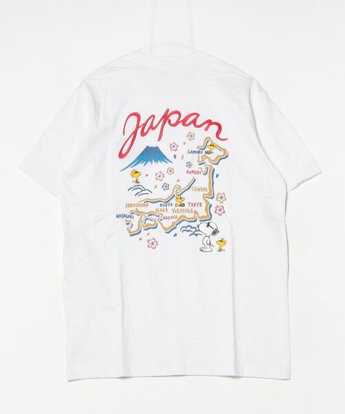 PEANUTS(ピーナッツ)の「PEANUTS スカジャン風刺繍&プリント天竺半袖Tシャツ(Tシャツ/カットソー・メンズ・ブラック/ホワイト系/ブラック系/ホワイト/ブラック系1/ホワイト系1・M/L/LL)」の18枚目の写真