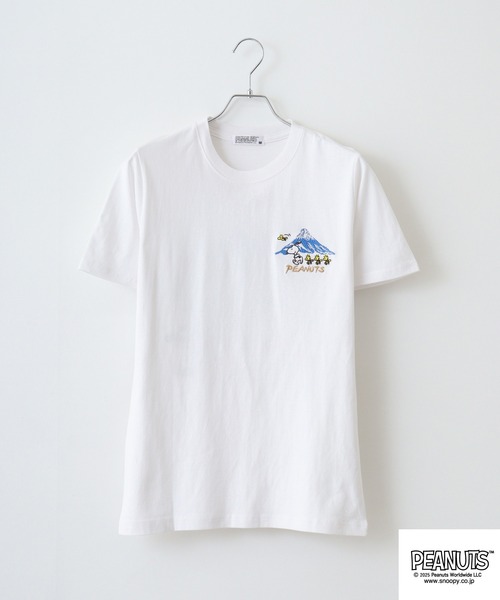 PEANUTS(ピーナッツ)の「PEANUTS スカジャン風刺繍&プリント天竺半袖Tシャツ(Tシャツ/カットソー・メンズ・ブラック/ホワイト系/ブラック系/ホワイト/ブラック系1/ホワイト系1・M/L/LL)」の20枚目の写真