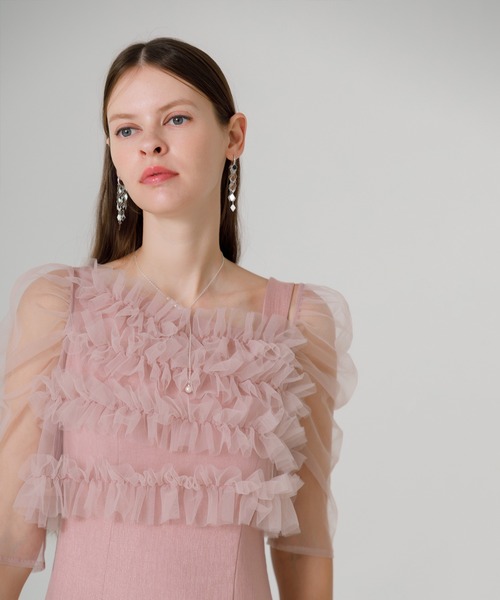 Leja（レジャ）の「【LEJA】チュールアシンメトリーティアードフリルI