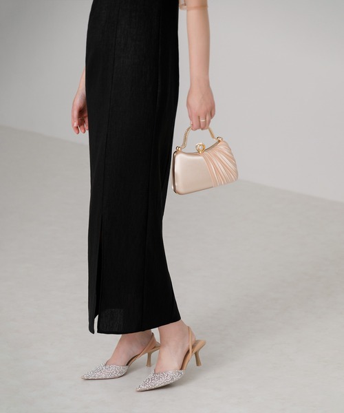 Leja(レジャ)の「【LEJA】チュールアシンメトリーティアードフリルIラインドレスワンピース2点セット美脚効果結婚式 パーティードレス 成人式 二次会 同窓会 お呼ばれ オケージョン 20代 30代(ドレス・レディース・ピンク/ブラック/ブルー・SMALL/MEDIUM)」の22枚目の写真