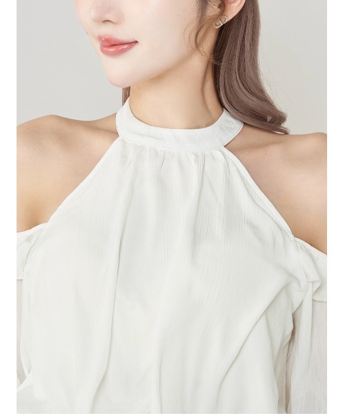 Darich（ダーリッチ）の「ボリュームシフォンミニワンピース（ワンピース・レディース・サックスブルー/ベージュ/ホワイト・FREE/FL）」の11枚目の写真