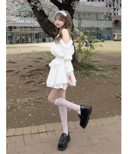 Darich ダーリッチ ボリュームシフォンミニワンピース　FL ボリュームシフォンミニワンピース（ワンピース）｜Darich