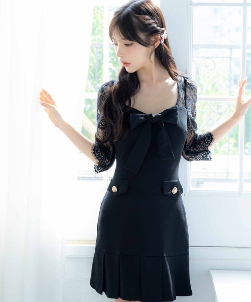 【韓国発】アイボリーシースルーレースフリルミニキャバドレス 楽天市場】Tika フリルドット柄シースルーハートラインタイト
