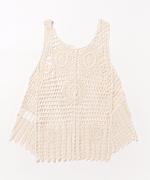 coca（coca）（コカ）の「キッズ 鍵あみレースタンクトップ（タンクトップ・キッズ・アイボリー・L/M/XL）」の2枚目の写真