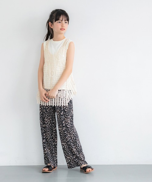 coca（coca）（コカ）の「キッズ 鍵あみレースタンクトップ（タンクトップ・キッズ・アイボリー・L/M/XL）」の3枚目の写真