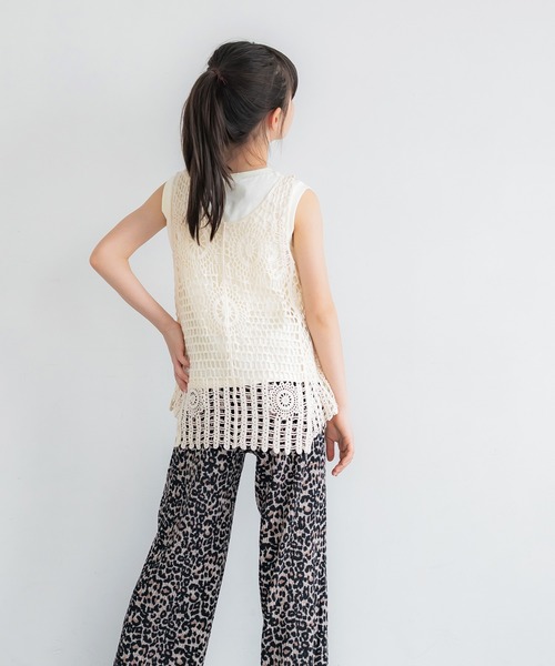 coca（coca）（コカ）の「キッズ 鍵あみレースタンクトップ（タンクトップ・キッズ・アイボリー・L/M/XL）」の5枚目の写真