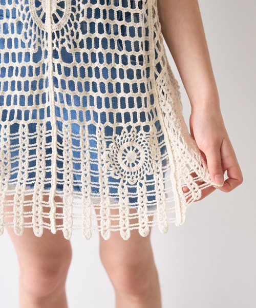 coca（coca）（コカ）の「キッズ 鍵あみレースタンクトップ（タンクトップ・キッズ・アイボリー・L/M/XL）」の9枚目の写真