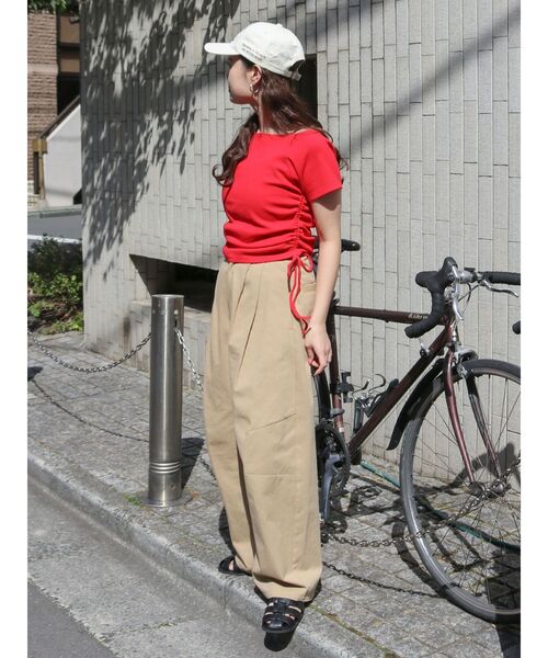 Ungrid（アングリッド）の「エンブロイダリーカラーロゴキャップ（キャップ・レディース・アイボリー/レッド/ネイビー・FREE）」の21枚目の写真