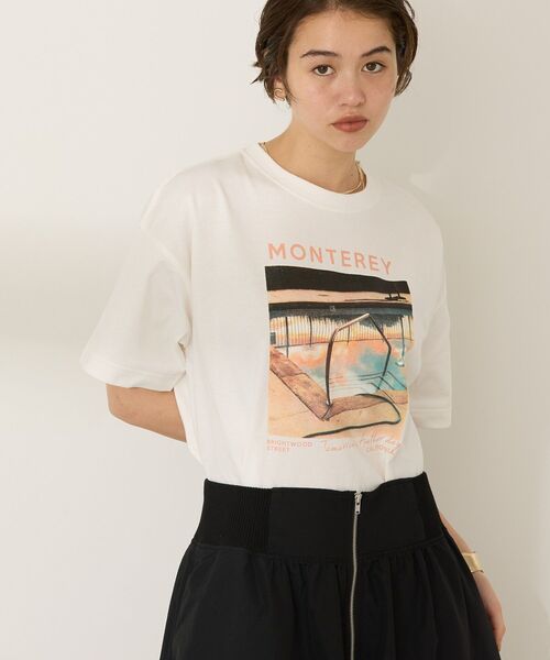 AMERICAN HOLIC(アメリカンホリック)の「フォトプリントTシャツ(Tシャツ/カットソー・レディース・オフホワイト/サックスブルー・L/M)」の2枚目の写真