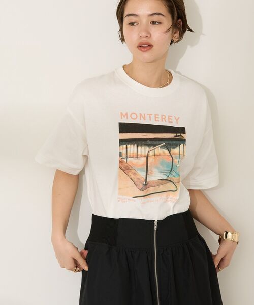 AMERICAN HOLIC(アメリカンホリック)の「フォトプリントTシャツ(Tシャツ/カットソー・レディース・オフホワイト/サックスブルー・L/M)」の6枚目の写真