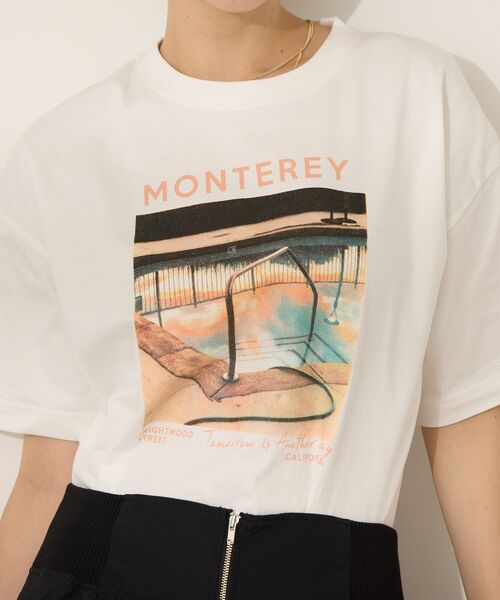 AMERICAN HOLIC(アメリカンホリック)の「フォトプリントTシャツ(Tシャツ/カットソー・レディース・オフホワイト/サックスブルー・L/M)」の7枚目の写真