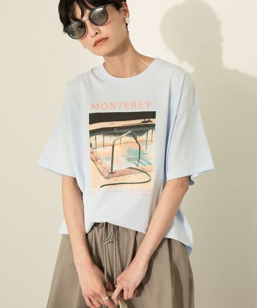 AMERICAN HOLIC(アメリカンホリック)の「フォトプリントTシャツ(Tシャツ/カットソー・レディース・オフホワイト/サックスブルー・L/M)」の12枚目の写真