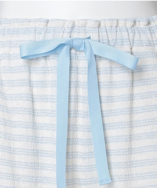 KID BLUE（キッドブルー）の「キッドブルー -梨地ＪＱ -6分丈ボトムス -KRBP548 -kidblue（その他パンツ・レディース・アイボリー/サックスブルー・M）」の7枚目の写真