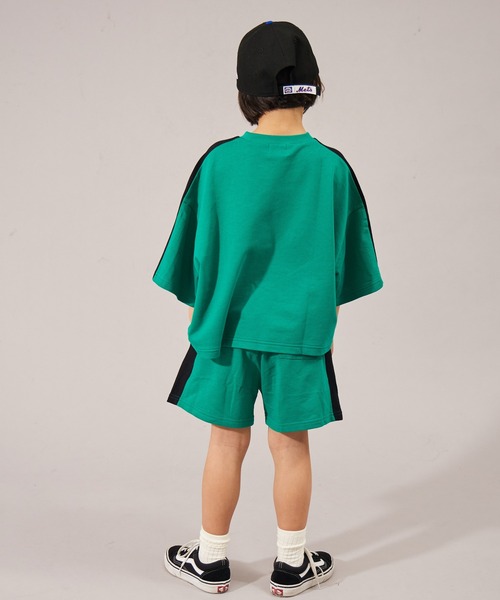 PAIRMANON STREET(ペアマノンストリート)の「【摩擦に強いミニ裏毛】【PAIRMANON STREET】サイドライン オーバーサイズ セットアップ(セットアップ・キッズ・ブラック/グレー/パープル/グリーン・120/110/100/90/130/160/140/150)」の12枚目の写真