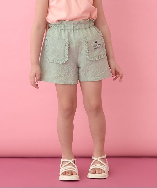 セール】【セットアップ可能】フリルポケット付きショートパンツ