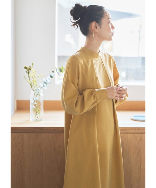 and myera(アンド マイラ)の「and myera 後ろリボンワンピース(ワンピース・レディース・イエロー・L/LL/M/S)」の3枚目の写真