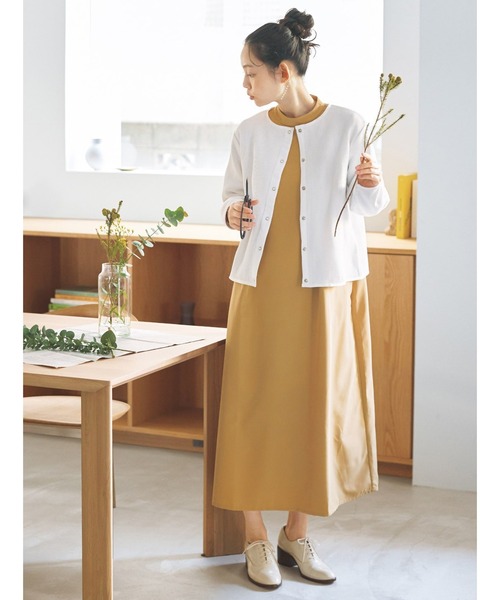 and myera(アンド マイラ)の「and myera 後ろリボンワンピース(ワンピース・レディース・イエロー・L/LL/M/S)」の5枚目の写真