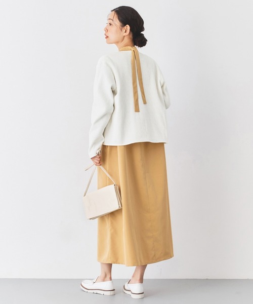 and myera(アンド マイラ)の「and myera 後ろリボンワンピース(ワンピース・レディース・イエロー・L/LL/M/S)」の12枚目の写真
