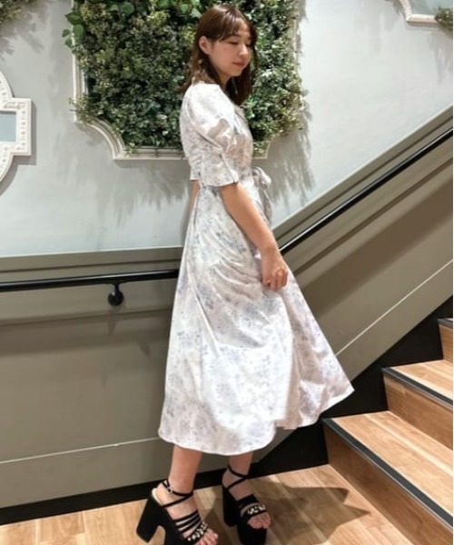 セール】ローズプリントロングワンピース（ワンピース