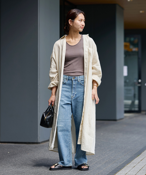 FRAMeWORK（フレームワーク）の「PLAIN LINEN SHIRT ワンピース