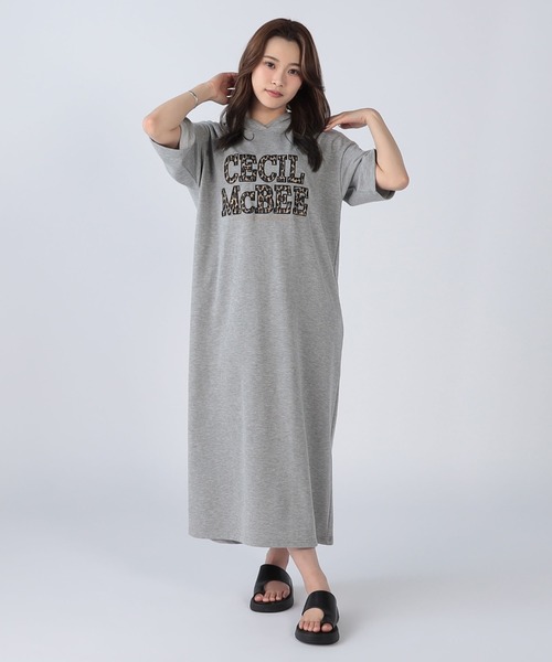 CECIL McBEE(セシルマクビー)の「ワッペンロゴパーカーワンピース(ワンピース・レディース・ブラック/グレー・MEDIUM/LARGE)」の13枚目の写真