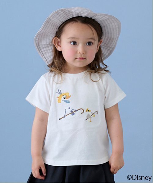 petit main（プティマイン）の「【Disney】オラフアップリケTシャツ（Tシャツ/カットソー・キッズ・オフホワイト/ネイビー/ブラック・80ｃｍ/110cm/120cm/90cm/100cm/130cm）」の3枚目の写真
