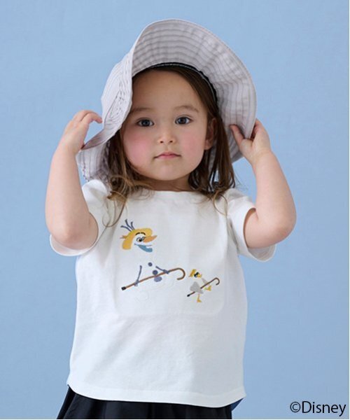 petit main（プティマイン）の「【Disney】オラフアップリケTシャツ（Tシャツ/カットソー・キッズ・オフホワイト/ネイビー/ブラック・80ｃｍ/110cm/120cm/90cm/100cm/130cm）」の4枚目の写真