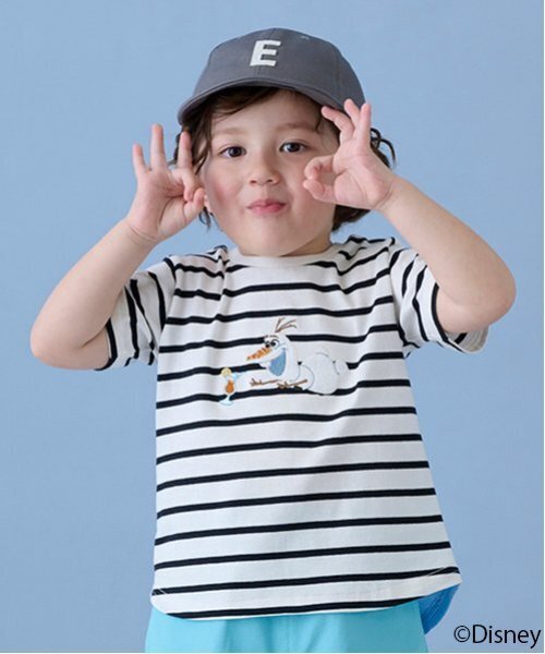 petit main（プティマイン）の「【Disney】オラフアップリケTシャツ（Tシャツ/カットソー・キッズ・オフホワイト/ネイビー/ブラック・80ｃｍ/110cm/120cm/90cm/100cm/130cm）」の12枚目の写真