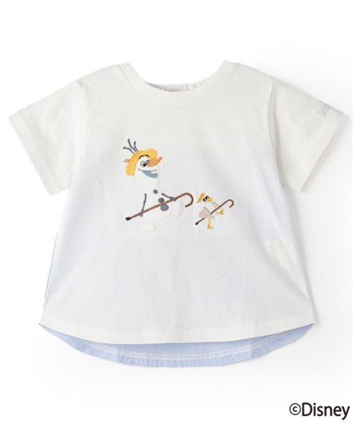 petit main（プティマイン）の「【Disney】オラフアップリケTシャツ（Tシャツ/カットソー・キッズ・オフホワイト/ネイビー/ブラック・80ｃｍ/110cm/120cm/90cm/100cm/130cm）」の17枚目の写真