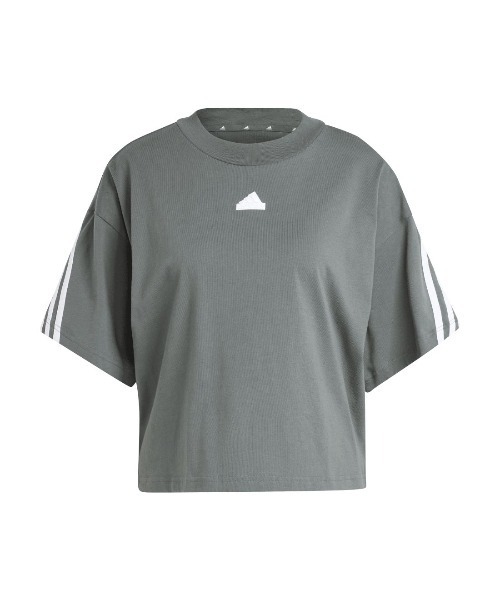 adidas(アディダス)の「アディダス adidas フューチャーアイコン スリーストライプス 半袖Tシャツ(Tシャツ/カットソー・レディース・ダークグレー/ホワイト・S/M/L/XL)」の15枚目の写真