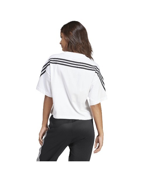 adidas(アディダス)の「アディダス adidas フューチャーアイコン スリーストライプス 半袖Tシャツ(Tシャツ/カットソー・レディース・ダークグレー/ホワイト・S/M/L/XL)」の5枚目の写真