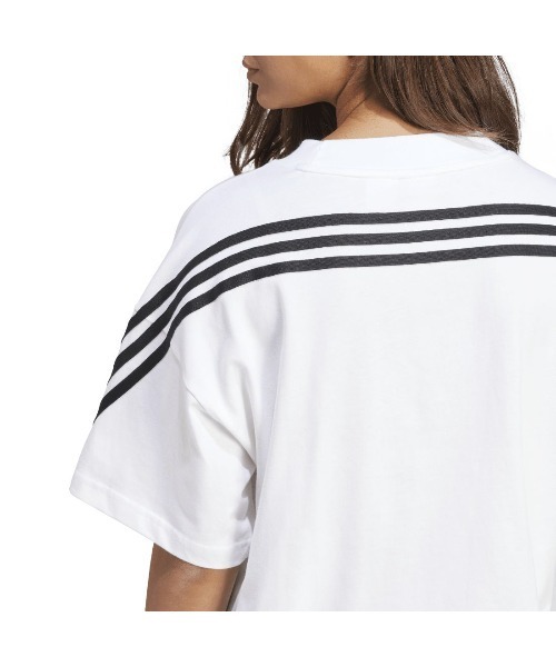 adidas(アディダス)の「アディダス adidas フューチャーアイコン スリーストライプス 半袖Tシャツ(Tシャツ/カットソー・レディース・ダークグレー/ホワイト・S/M/L/XL)」の8枚目の写真