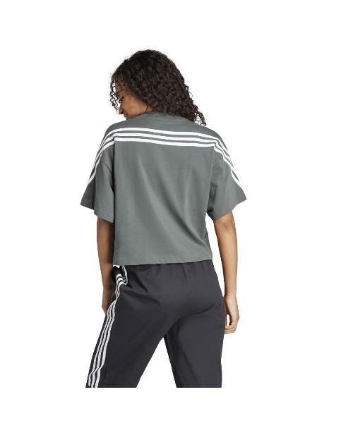 adidas(アディダス)の「アディダス adidas フューチャーアイコン スリーストライプス 半袖Tシャツ(Tシャツ/カットソー・レディース・ダークグレー/ホワイト・S/M/L/XL)」の12枚目の写真