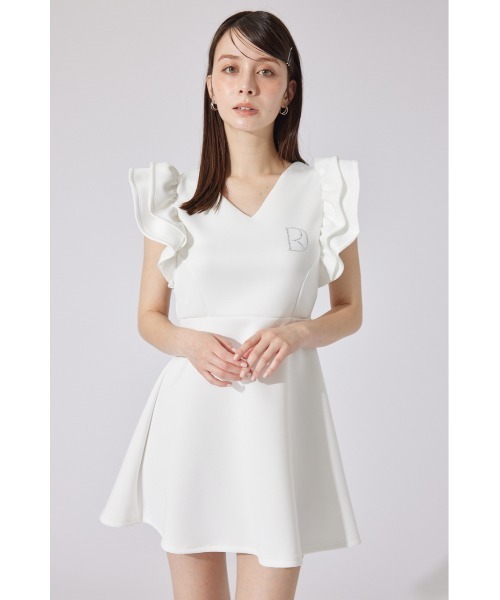rienda(リエンダ)の「RDショルダーフリルカットミニワンピース 半袖 夏服(ワンピース・レディース・ブラック/ホワイト/ブラウン・SMALL/MEDIUM)」の14枚目の写真