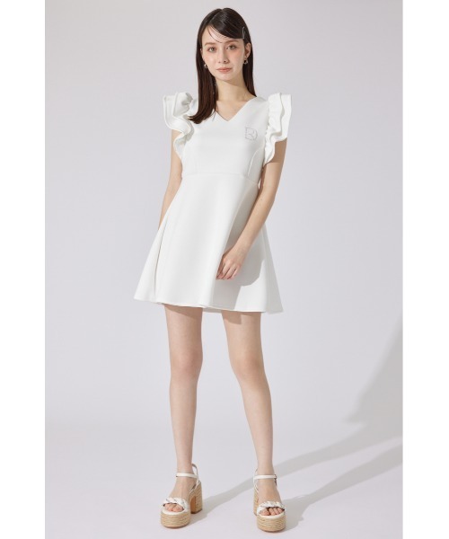 rienda(リエンダ)の「RDショルダーフリルカットミニワンピース 半袖 夏服(ワンピース・レディース・ブラック/ホワイト/ブラウン・SMALL/MEDIUM)」の15枚目の写真