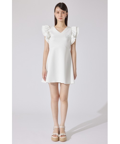 rienda(リエンダ)の「RDショルダーフリルカットミニワンピース 半袖 夏服(ワンピース・レディース・ブラック/ホワイト/ブラウン・SMALL/MEDIUM)」の17枚目の写真