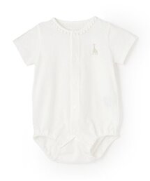 レース半袖ボディスーツ【日本製】