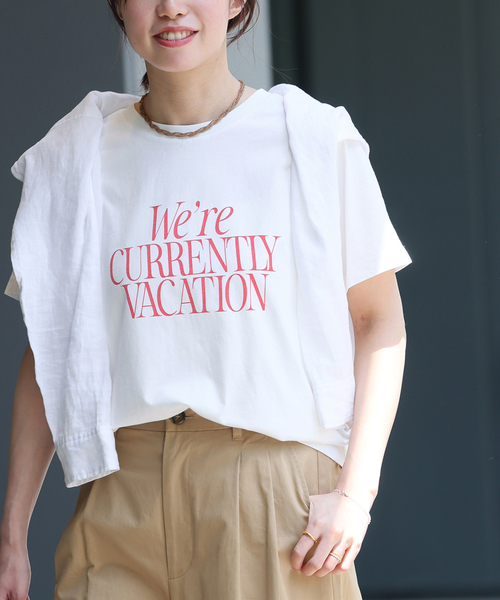 JOURNAL STANDARD relume（ジャーナルスタンダード　レリューム）の「WereロゴTEE（Tシャツ/カットソー・レディース・ネイビー/ホワイト/ホワイト系その他・FREE）」の2枚目の写真