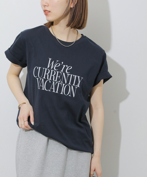 JOURNAL STANDARD relume（ジャーナルスタンダード　レリューム）の「WereロゴTEE（Tシャツ/カットソー・レディース・ネイビー/ホワイト/ホワイト系その他・FREE）」の3枚目の写真