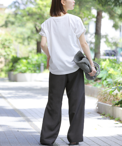 JOURNAL STANDARD relume（ジャーナルスタンダード　レリューム）の「WereロゴTEE（Tシャツ/カットソー・レディース・ネイビー/ホワイト/ホワイト系その他・FREE）」の6枚目の写真