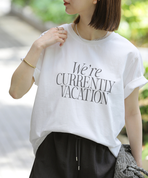JOURNAL STANDARD relume（ジャーナルスタンダード　レリューム）の「WereロゴTEE（Tシャツ/カットソー・レディース・ネイビー/ホワイト/ホワイト系その他・FREE）」の7枚目の写真